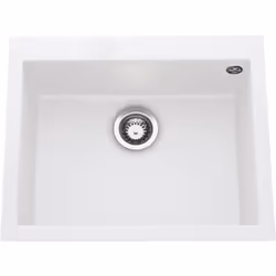 POINTS FORTS : > Évier encastrable 57x50 cm > Evier vidage manuel > Meuble sous évier 60 cm minimum > Évier sans égouttoir CA ...