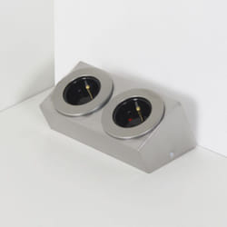 Cuisissimo - Prise cuisine barry - Double prise inox brossé
