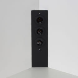 Cuisissimo - Prise cuisine esquina - Bloc 3 prises Soft Touch noir