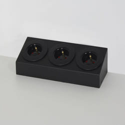 Cuisissimo - Prise cuisine barry - Bloc 3 prises Soft Touch noir
