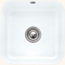 Evier sous-plan céramique blanc Villeroy&boch cisterna 1 bac 445x445