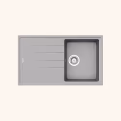 Évier granit gris Schock ELEMENT 1 bac 1 égouttoir