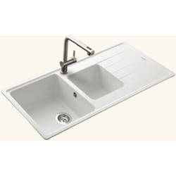 Schock - vier granit blanc element 2 bacs 1 égouttoir