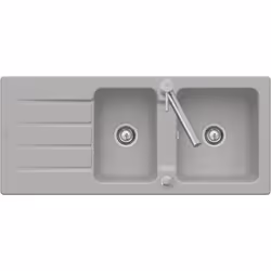 POINTS FORTS : > Évier encastrable 116x51 cm > Meuble sous évier 80 cm minimum > Evier vidage automatique > Évier réversible  ...