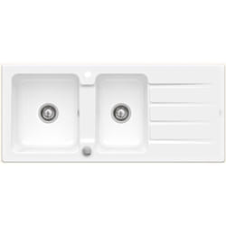 Villeroy&boch - Evier céramique blanc architectura 2 bacs 1 égouttoir