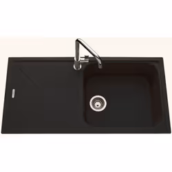 POINTS FORTS : > Évier encastrable 100x50 cm > Meuble sous évier 60 cm minimum > Evier vidage manuel > Évier réversible CARAC ...