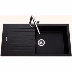 POINTS FORTS : > Évier encastrable 100x50 cm > Meuble sous évier 60 cm minimum > Evier vidage manuel > Evier réversible CARAC ...