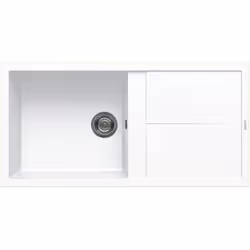 POINTS FORTS : > Évier encastrable 100x50 cm > Meuble sous évier 60 cm minimum > Evier vidage manuel > Evier réversible CARAC ...
