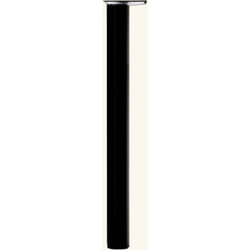 Cuisissimo - Pied plan de travail réglable Rond en acier Noir mat h 87 x l 6 cm