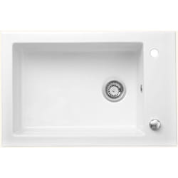 Cuisissimo - vier céramique blanc gaspard 1 bac 760x500 mm