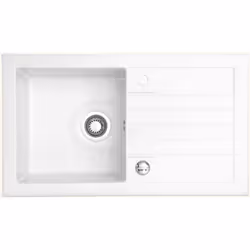 POINTS FORTS : > Évier encastrable 86x50 cm > Meuble sous évier 60 cm minimum > Evier vidage automatique > Évier réversible f ...