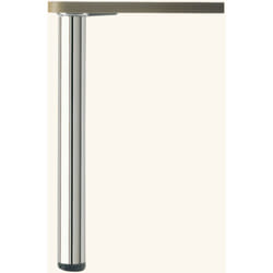 Cuisissimo - Pied plan de travail réglable Rond Chromé h 87 x l 8 cm