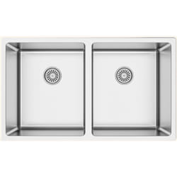 Evier inox sous-plan MAX 2 bacs 750x440