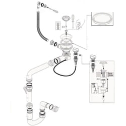 Cuisissimo - Vidage automatique gain de place 1 bac CUIPD013 pour évier granit