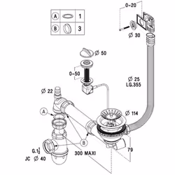 Description générale Ce vidage automatique est conçu pour s'adapter parfaitement aux éviers Cleya, Subway pure et Architectur ...
