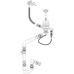 Vidage automatique 1 bac CUIPD093 pour évier sous plan inox