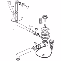 > Vidage évier automatique 1 bac > Pour évier gamme ARCHITECTURA 1 bac 1 égouttoir > Pour évier de la marque Villeroy & Boch  ...