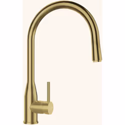 POINTS FORTS : > Robinet doré H 397 x L 225 mm > Douchette extractible mono jet > Mitigeur pour cuisine > Robinetterie cuisin ...