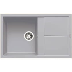 Luisina - Evier granit gris métal maestoso 1 bac 1 égouttoir