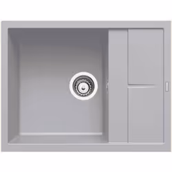 POINTS FORTS : > Évier encastrable 65x50 cm > Meuble sous évier 50 cm minimum > Evier vidage manuel > Evier réversible CARACT ...