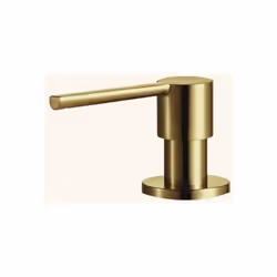 > Flacon pompe 300ml > Distributeur savon inox > Rechargement pratique par la tête amovible > Distributeur savon doré