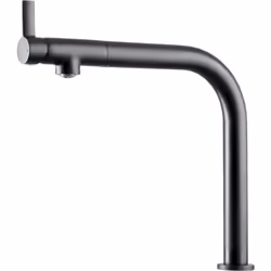 POINTS FORTS : > Robinet noir H 306 x L 225 mm > Bec orientable à 180° > Mitigeur pour cuisine > Robinetterie cuisine avec fl ...