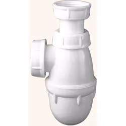 > Siphon pour évier de cuisine > Tube 40mm > Taille standard > Plastique blanc