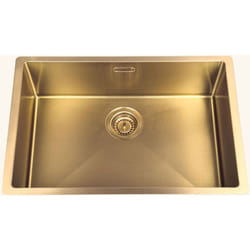 Vier sous-plan inox doré Luisina legato 1 bac 660x440 - Grille et cache bonde doré inclus