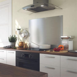 Cuisissimo - Crédence cuisine fond de hotte Inox - l 60 x h 50 cm