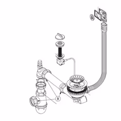 > Vidage évier automatique > Pour évier CLEYA, SUBWAY PURE et ARCHITECTURA > Diamètre d'évacuation évier : 90 mm > Référence  ...