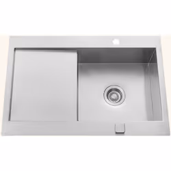 POINTS FORTS : > Évier encastrable 78x52 cm > Meuble sous évier 45 cm minimum > Evier vidage automatique > Évier réversible C ...