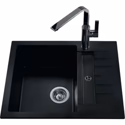 POINTS FORTS : > Évier encastrable 61.5x50 cm > Meuble sous évier 50 cm minimum > Evier vidage manuel > Evier réversible CARA ...
