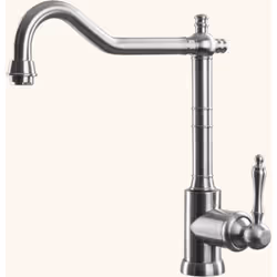 POINTS FORTS : > Robinet rétro H 322 x L 250 mm > Bec orientable à 360° > Mitigeur pour cuisine > Robinetterie cuisine avec f ...