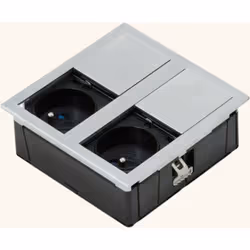 > Multiprise encastrable > 2 prises 250V > Prise inox mat > Indice de protection IP54