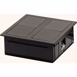 > Multiprise encastrable > 2 prises 250V > Prise noire mat > Indice de protection IP54