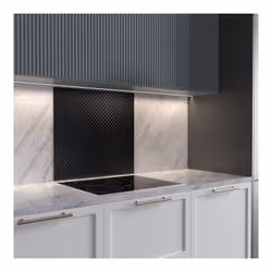 > Largeur : 90 cm > Hauteur : 50 cm > Crédence verre trempé 6 mm > Credence cuisine à coller par silicone transparent