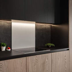 Cuisissimo - Crédence cuisine fond de hotte verre brillant glassy - Blanc l 60 x h 70 cm