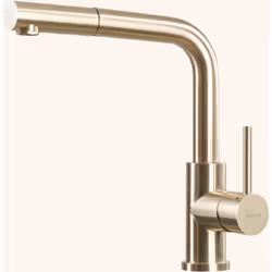 POINTS FORTS : > Robinet doré H 290 x L 220 mm > Douchette extractible mono jet > Mitigeur pour cuisine > Robinetterie cuisin ...