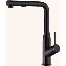 POINTS FORTS : > Robinet noir H 336 x L 234 mm > Douchette extractible double jets > Mitigeur pour cuisine > Robinetterie cui ...