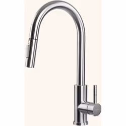 POINTS FORTS : > Robinet inox H 416 x L 218 mm > Douchette extractible double jets > Mitigeur pour cuisine > Robinetterie cui ...