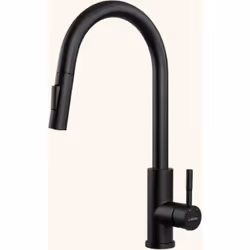 POINTS FORTS : > Robinet noir H 416 x L 218 mm > Douchette extractible double jets > Mitigeur pour cuisine > Robinetterie cui ...