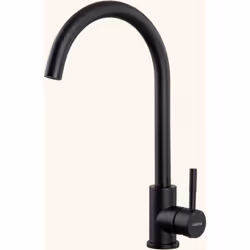 POINTS FORTS : > Robinet noir H 368 x L 202 mm > Bec orientable à 360° > Mitigeur pour cuisine > Robinetterie cuisine avec fl ...