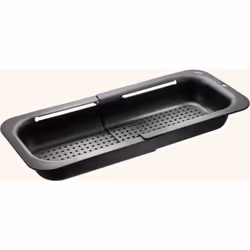 > Passoire noire > Réglable en longueur > Idéal pour la préparation > Passoire retractable (Lxlxh) : 34-47x20x6.5cm