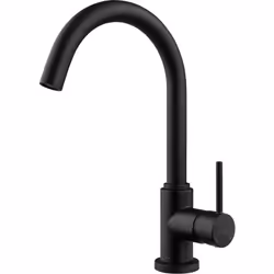 POINTS FORTS : > Robinet noir H 321 x L 225 mm > Bec orientable à 360° > Mitigeur pour cuisine > Robinetterie cuisine avec fl ...