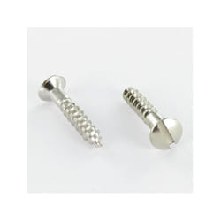 Vis bois Laiton chrome Tête fraisée bombée TFB Fendue 4X25-1 pièce