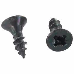VBA Vis bois agglo Tête fraisée TF Pozi N°1 2.5X10 Filetage total Acier zingué noir Autre références : 3617501354630 50000307 ...