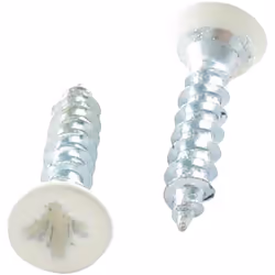 VBA Vis bois agglo Tête fraisée TF Pozi N°2 4X15 Filetage total Acier zingué RAL9016 blanc signalisation Autre références : 3 ...