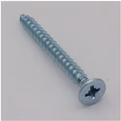 VBA Vis bois agglo Tête fraisée TF Pozi N°2 5X50 Filetage total Acier zingué Autre références : 3617500559876 PV0038 MP10932  ...