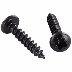 VBA Vis bois agglo Tête ronde TR Pozi N°2 4X20 Acier zingué noir Autre références : 3617500597182 0979445000 KACD843A YIK0362 ...