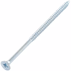 VBA Vis bois agglo Tête fraisée TF Pozi N°2 5X40 Filetage partiel Acier zingué Autre références : 3617500576583